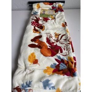 Disney Mickey Minnie Mouse Goofy Donald Throw Blanket 50"x70" Autumn Fall NEW